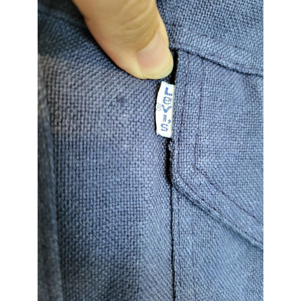 Vintage 60s 70s Levi's Jacket Button Down Navy Blue - Picture 6 of 11